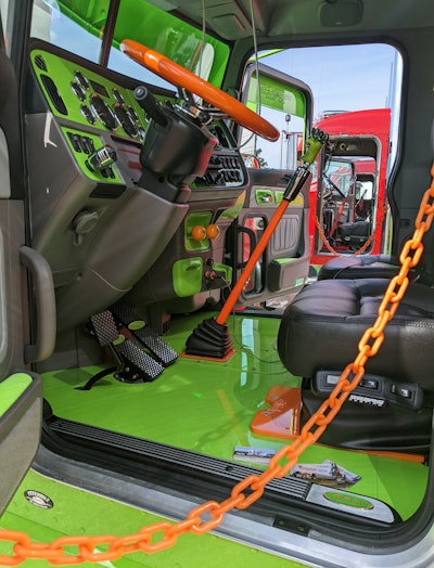 rob hallalan's 2022 custom Peterbilt 389 interior