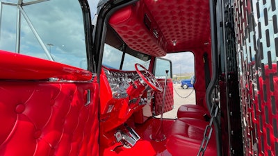 Keigan Nelson and Vinnie Diorio's 2020 Peterbilt 389 won Best Interior.