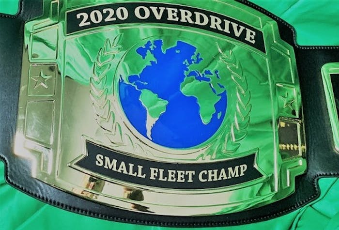 2020 small fleet champ award belt