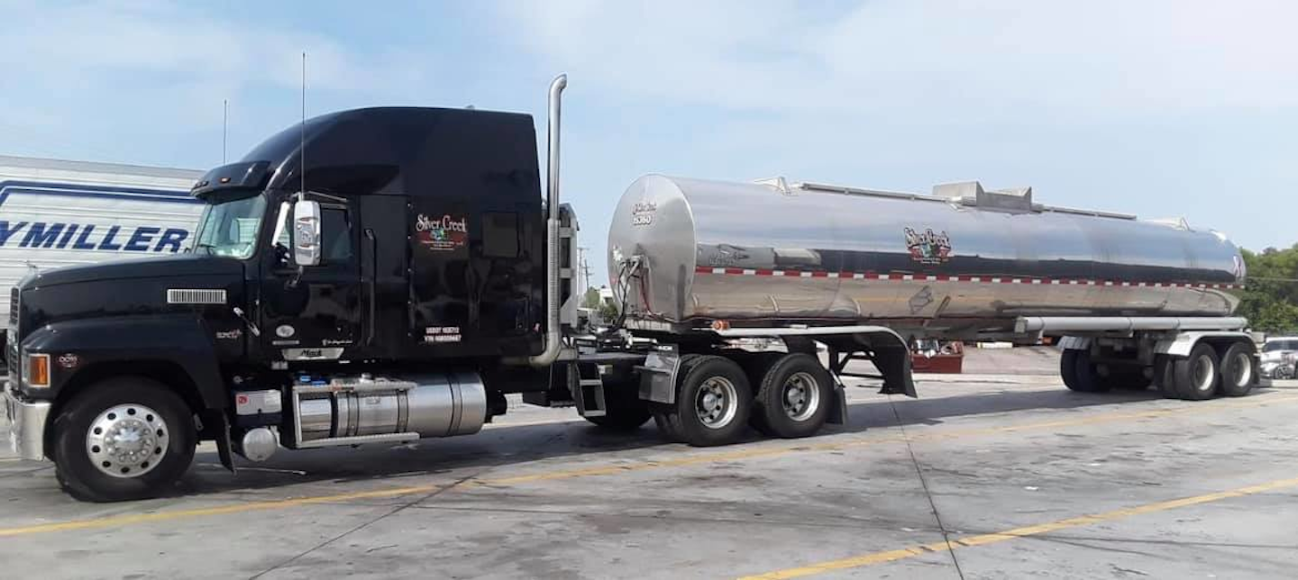 Another Mack in Silver Creek's stable, this one hauling liquid bulk.