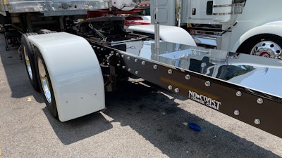 The frame of J.R. Schleuger's 1985 Kenworth K100E
