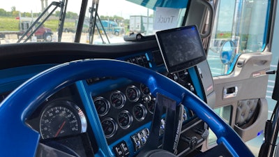 Interior of Clayton Driskill's 2018 Kenworth W900L