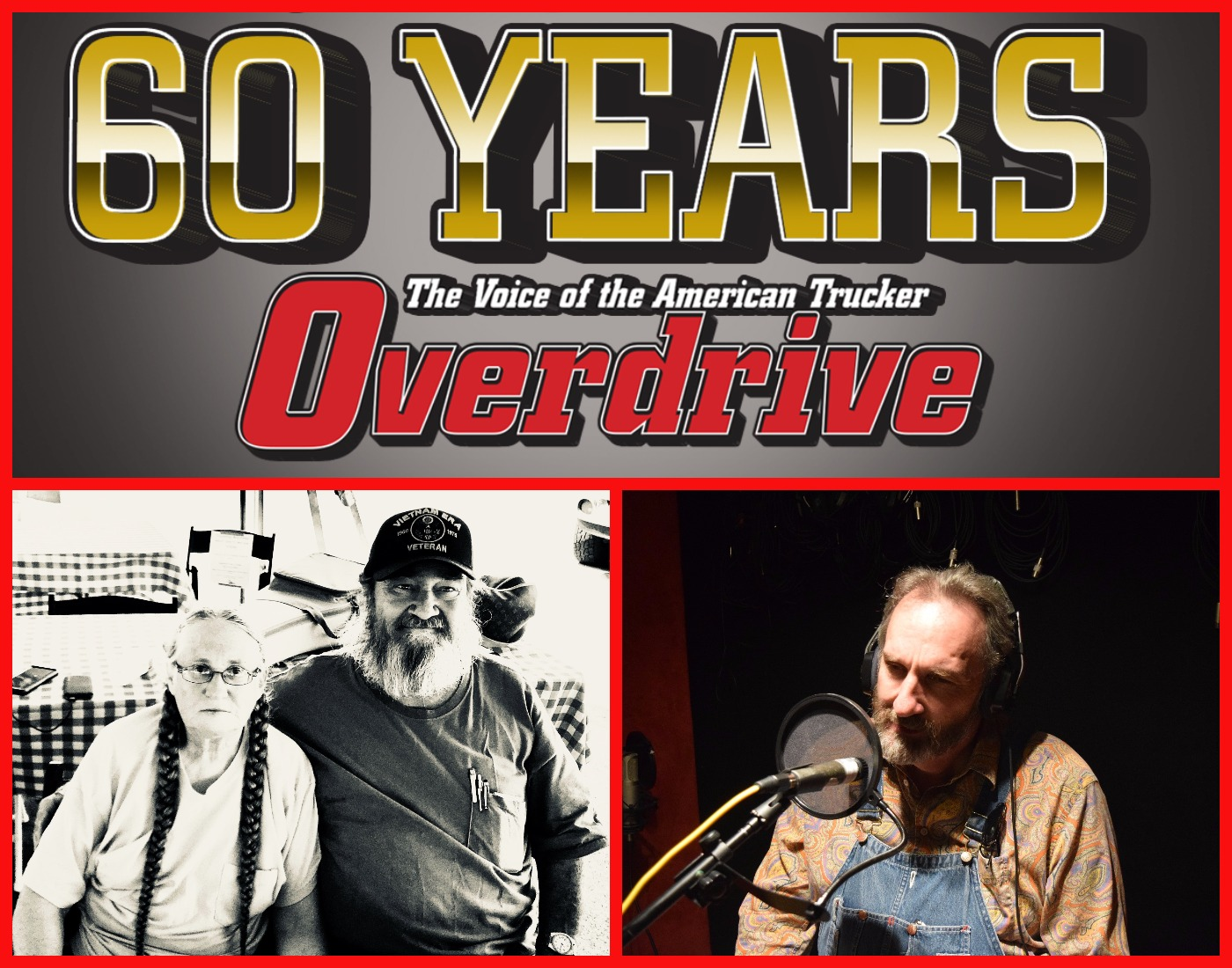 Paul Marhoefer (bottom right) channeled the story of Kay and Ken Wagner (bottom left) in late 2019 as part of the 'Faces' series. The Wagners didn't exactly divulge the secrets underlying their 45 years of team OTR work, yet their history spoke for itself. Read more in Overdrive's weekly 60th-annversary series of lookbacks on trucking history, and that of the magazine itself, via this link.
