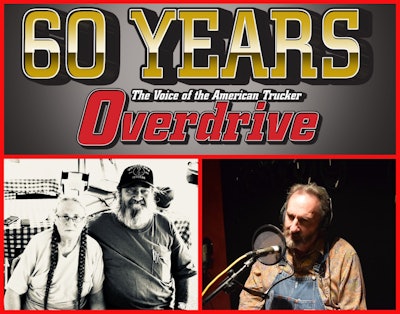 Paul Marhoefer (bottom right) channeled the story of Kay and Ken Wagner (bottom left) in late 2019 as part of the 'Faces' series. The Wagners didn't exactly divulge the secrets underlying their 45 years of team OTR work, yet their history spoke for itself. Read more in Overdrive's weekly 60th-annversary series of lookbacks on trucking history, and that of the magazine itself, via this link.