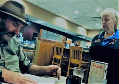 'I like aggravating truck drivers' | Marhoefer is pictured here with Maxie Satterfield during a talk with her at the Terrell, Texas, TA, where she was working at the time (late 2019) on nearly 50 years spent serving drivers around the Southwest and South. Among what's kept her at the work for so long -- the jocular bonds built with regular customers, of a fashion: “They still come in and ask me to marry them. I just say, ‘I’ve had four husbands. Three died of mushroom poisoning. One died from a club to the head. He wouldn’t eat the mushrooms.’' ... Read -- or re-read, as the case may be -- her story. You won't regret it in either case.