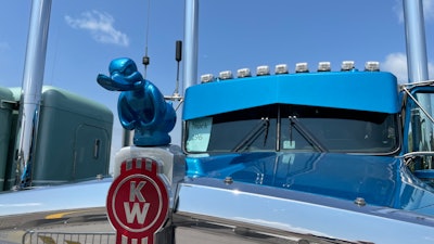 'Convoy' hood ornament on Clayton Driskill's Kenworth