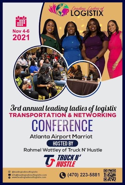 Stage set for third Atlanta meeting of group dedicated to female business owners in transportation | The third- annual event of the Leading Ladies of Logisitx transport-business-focused group is set for November 4-6 at the Atlanta Airport Marriott on Best Road. The event aims to bring together representatives from the various sectors of the freight transportation and government contracting worlds in one place to share information and lessons learned from success and innovation. Attendees and presentations run the gamut of small carriers and more sizable fleets, intermodal interests, dispatching, brokerage and 3PL, and more. Find more about the conference via this link.