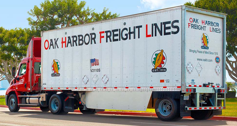 Oak Harbor Freight Lines semi-truck and trailer
