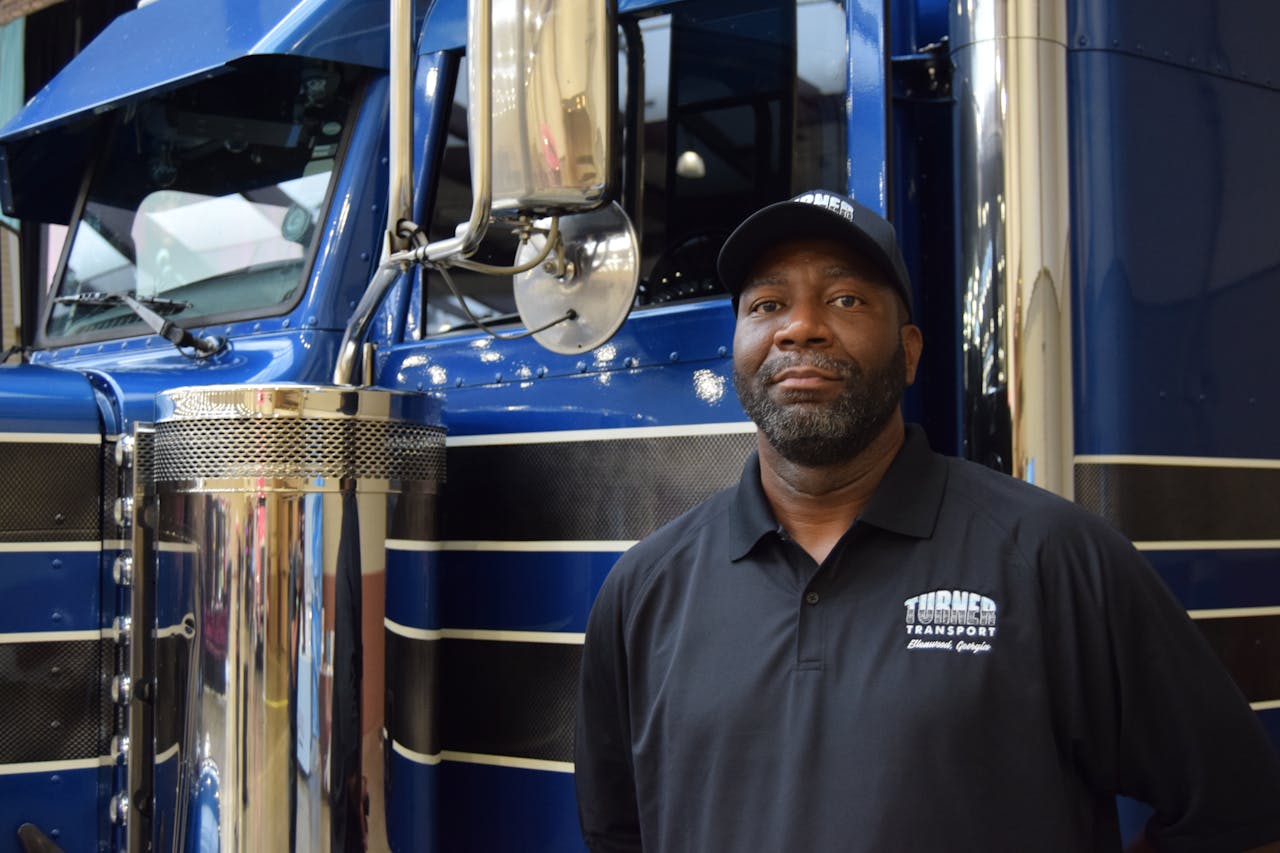 Eric Turner with his 2015 Peterbilt 389