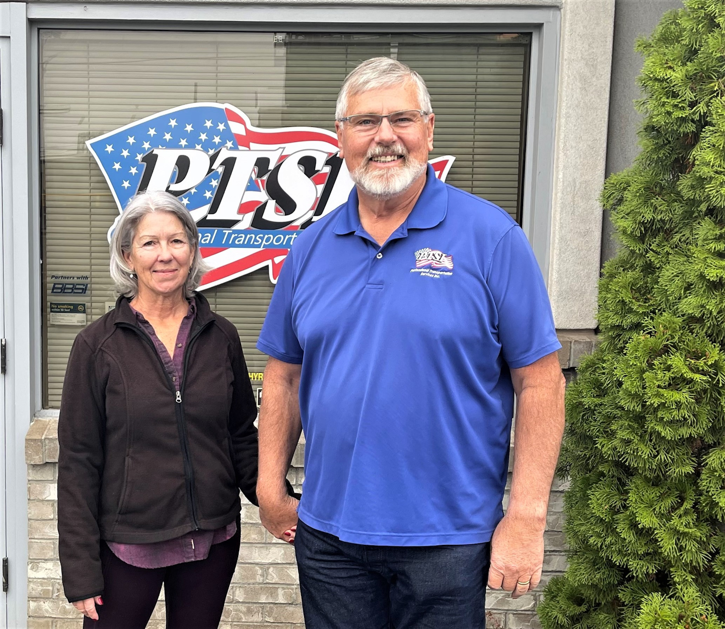 Nick and Ruth Hewitt at PTSI headquarters in White City, Oregon