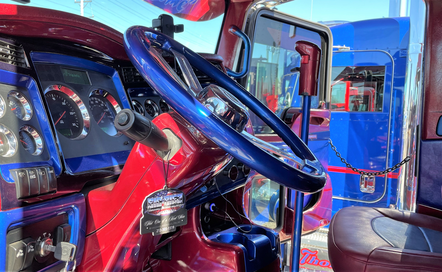 The blue/red paint scheme inside and out on the flagship 2016 W9 quite often yields comparisons from the kids to the Optimus Prime Transformers character. | Photo by Matt Cole