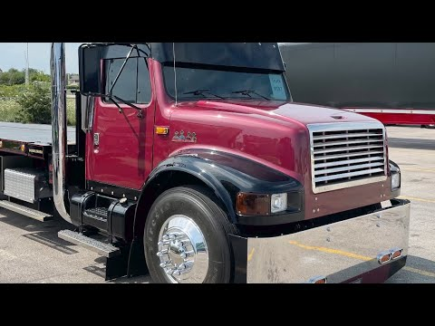1996 International 4900 with custom black and crimson paint job