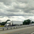 Trucck On Highway Guardrail
