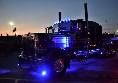 arron walters truck at night
