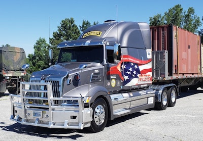 One among MSR Transport Services' Western Star 5700XE models
