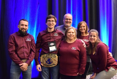 Silver Creek Transportation team with Small Fleet Champ belt