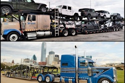 B Line Transport's 2006 Western Star stinger and Turner Transport's 2015 Peterbilt 389 high-mount
