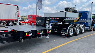 The fifth-wheel attachment of Equipment Express' Faymonville trailer