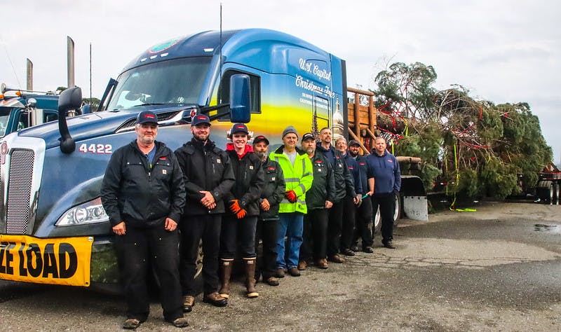 System Transport drivers with U.S. Capitol Christmas Tree