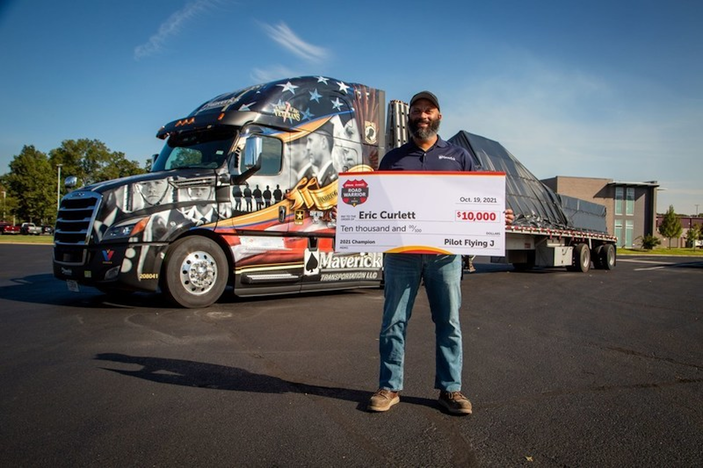 Eric Curlett won Pilot Flying J's Road Warrior contest, earning him $10,000.