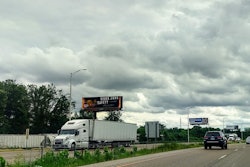 Highway Traffic Scene Volvo Truck