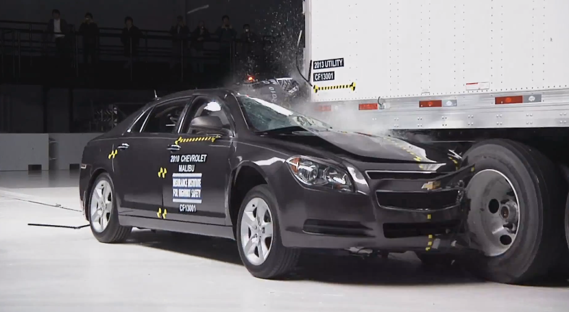 Underride guard crash test
