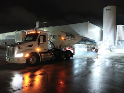 guy archer airgas truck at loading site