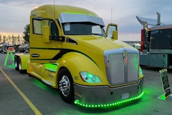 Mike Wilkinson's 2020 Kenworth T680 at night