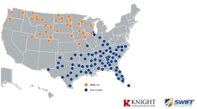 knight swift transportation map