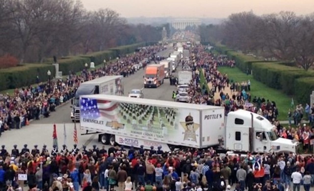 Wreaths Across America convoy in Washington, D.C.
