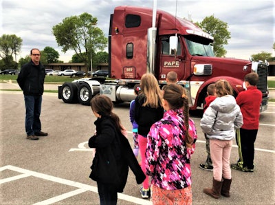 Bryan smith with elementary students