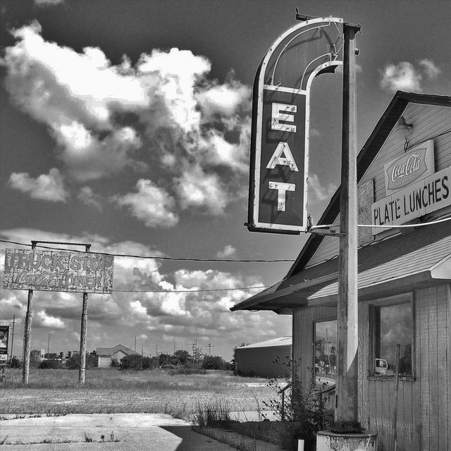 Corn Belt Cafe Eat sign