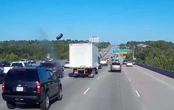 tire flying off car from accident