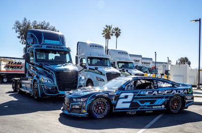 Freightliner eCascadia Penske NASCAR L.A. Coliseum