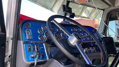 Interior of Chris Legg's 2018 Peterbilt 389