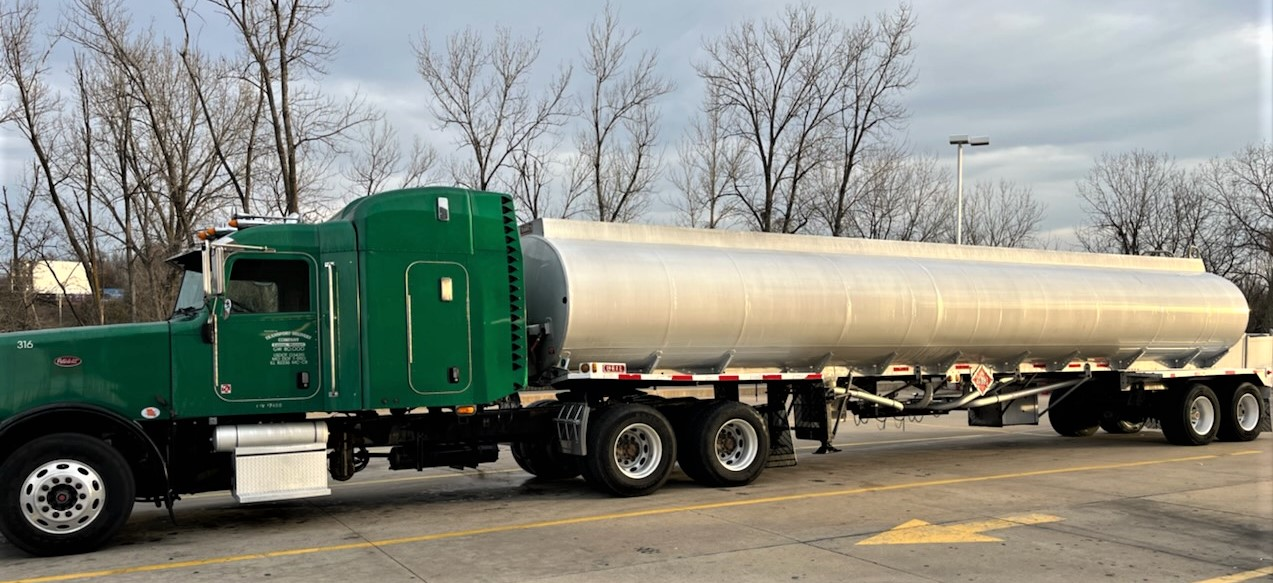 One of John Henderson's fuel hauler semi-trucks
