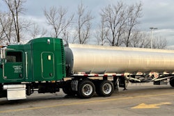 One of John Henderson's fuel hauler semi-trucks