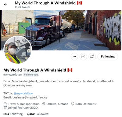 Screenshot from Matthew Marchand's Twitter page