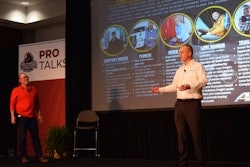 Mike Hosted, marketing VP with ATBS, and Overdrive contributing writer Gary Buchs presented owner-operator income, cost, and revenue data and business strategy analysis during a Partners in Business seminar Friday at the Mid-America Trucking Show.