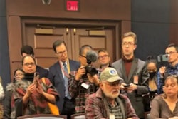 Small fleet owner Ron Coleman, out of Reno, Nevada, noted his daughter, also involved in the business, urged him not to take part in the cross-country convoy given the expense, yet he said, 'I can’t afford not to do this.' He read from a note at the press conference, one of many that came his way from children and other supporters over the course of the convoy. This one was 'wrapped around a cookie,' he said, then reading: 'Dear trucker, I admire your courage and your determination in doing this. I will support you in prayer, for a victory over the sad oppression that is going on. Thank you for fighting for all of us.” It was signed 'a mother of three, God Bless you,' he said. 'I have a box full of these things.' He likens himself in conversations with those bearing the greetings to the Pony Express of days gone by, saying, 'I will collect your tears, I will collect your messages, I will collect your heart, and I will take it here to Washington D.C., and I will deliver.' For him, that mission 'is partially complete,' he said.