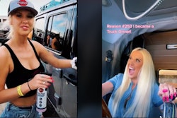 stills from big rig barbie's tiktok