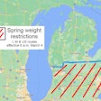 Michigan spring weight restrictions map