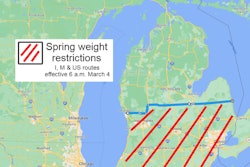 Michigan spring weight restrictions map