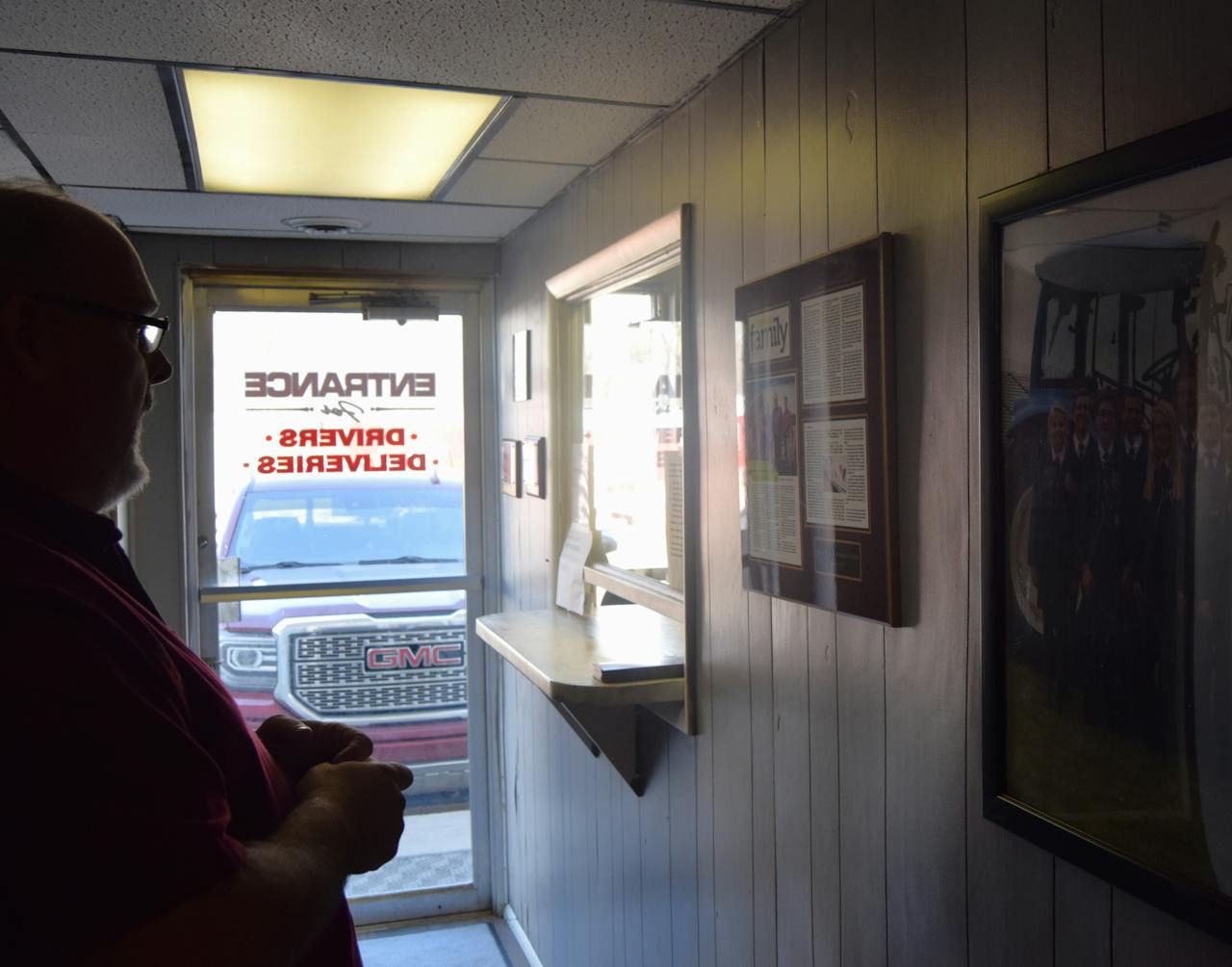 Jason Cowan standing just inside the Silver Creek entry door
