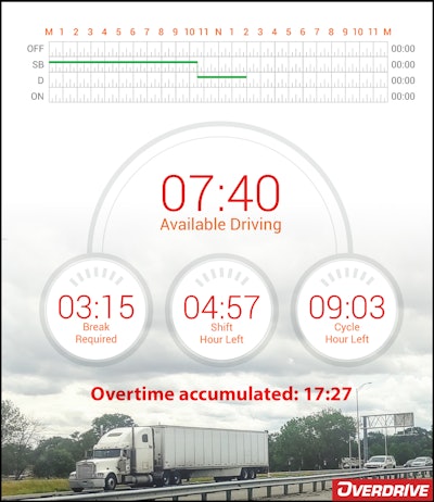 trucking overtime accumulated