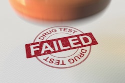 drug test failed stamped on paper