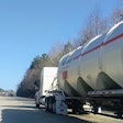 Dry bulk truck on highway