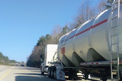 Dry bulk truck on highway