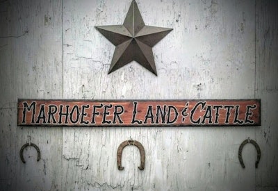 Marhoefer land and cattle sign