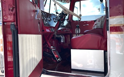 Interior of Kate Whiting's 1973 Kenworth W900A